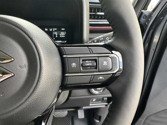 スズキ スペーシア カスタム HYBRID XS 滋賀県 2023(令5)年 0.1千km ブルーイッシュブラックパール3 純正9インチメモリーナビ/【Bluetooth/フルセグTV/CD/DVD//AppleCarPlay/AndroidAuto】/全方位モニター/両側パワースライドドア/スズキセーフティサポート/・デュアルセンサーブレーキサポート２/・誤発進抑制機能/・低速時ブレーキサポート/・車線逸脱警報機能/・車線維持支援機能/・アダプティブクルーズコントロール/・標識認識機能/・車線逸脱抑制機能/・ふらつき警報機能/・発進お知らせ機能/・ハイビームアシスト/LEDヘッドランプ/ヘッドアップディスプレイ/ハーフレザー/シートヒーター/ステアリングヒーター/オットマン