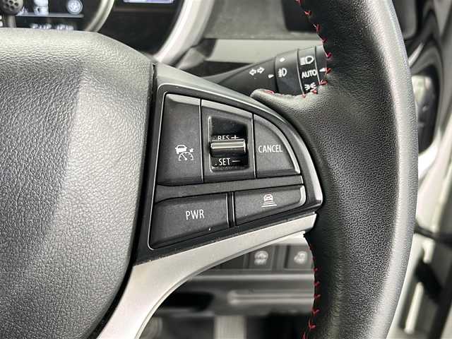 スズキ スペーシア カスタム HYBRID XS 宮城県 2021(令3)年 6.5万km ピュアホワイトP 禁煙車/スズキセーフティサポート/・車線逸脱警報機能/・パーキングソナー/・横滑り防止装置/・ハイビームアシスト/デュアルカメラブレーキサポート/アダプティブクルーズコントロール/社外7インチディスプレイオーディオ/【DDX5020S】/・BT.CD.DVD.USB.AppleCarPlay.AndroidAuto/両側パワースライドドア/ハーフレザーシート/・D席シートヒーター/ETC/プッシュスタート/スマートキー×2/ステアリングスイッチ/LEDヘッドライト/LEDフォグライト/純正15インチAW/冬タイヤ積込み/【社外AW（155/65/14）】/社外フロアマット/シートバックテーブル/ロールサンシェード/ドアバイザー