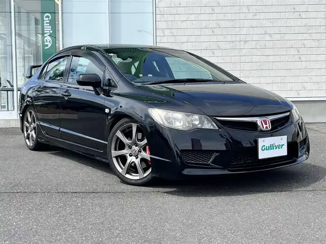 ホンダ シビック タイプR 岩手県 2008(平20)年 9.6万km クリスタルブラックパール 社外7型SDナビ/フルセグTV/バックカメラ/ETC/HIDヘッドライト/キーレスキー/プッシュスタート/電動格納ミラー/純正18インチAW/純正18インチAWスタッドレスタイヤ車載/純正フロアマット/純正ドアバイザー/保証書/取扱説明書