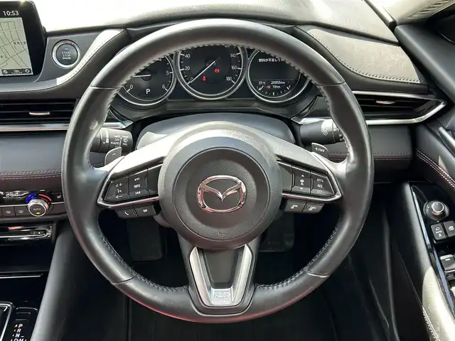 マツダ マツダ６セダン XD ブラックトーンエディション 愛媛県 2022(令4)年 2.1万km マシーングレープレミアムM 登録時走行距離：20955km/BOSEスピーカー/パドルシフト/革シート/メーカーOP純正ナビ/AM/FM/フルセグTV/DVD/CD/前後ドラレコ/ETC2.0/全周囲カメラ/追従クルコン/レーンキープアシスト/パーキングアシスト/衝突軽減システム/横滑り防止装置/電動リアゲート/LEDヘッドライト/オートライト/エンジンスタートボタン/スマートキー/純正アルミホイール/純正フロアマット