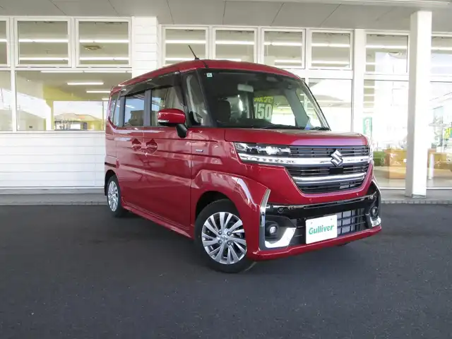 スズキ スペーシア カスタム HYBRID GS 鹿児島県 2024(令6)年 0.2万km フェニックスレッドパール ワンオーナー/純正8型メモリナビ、フルセグTV/バックカメラ/純正オーディオ【DVD/CD/BT/SD/USB】/デュアルセンサーブレーキサポートII/片側パワースライドドア/LEDヘッドライト&LEDフォグランプ/ヘッドライトレベライザー/アダプティブクルーズコントロール/レーンキープアシスト/オートブレーキホールド/ナビ連動ステアリングスイッチ/運転席シートヒーター/前後コーナーセンサー/前後ドライブレコーダー/ビルトインETC/スペアキー/取扱説明書/ナビ取扱説明書/新車時保証書