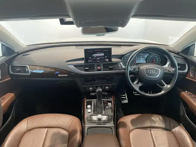 アウディ Ａ７ SB 2．0 TFSI クワトロ 愛知県 2015(平27)年 5.5万km グレイシアホワイトメタリック 純正ＯＰホイール　/茶革シート　/ＢＯＳＥサウンド　/アシスタンスＰＫＧ　/マトリクスＬＥＤ　/アウディサイドアシスト/アウディアクティブレーンアシスト　/アダプティブクルーズコントロール　/ＭＭＩナビゲーション/Bluetooth/バックカメラ/フルセグTV/パワーバックドア/パワーシート/ETC/プッシュスタート/ウィンカーミラー/アイドリングストップ