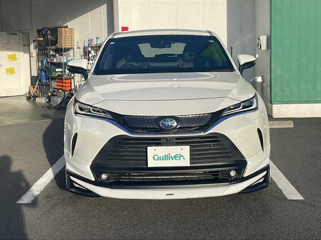 トヨタ ハリアー ハイブリッド Z レザーパッケージ 京都府 2020(令2)年 3.4万km ホワイトパールクリスタルシャイン メーカーナビ　パノラミックビューモニター　ＪＢＬサウンド　モデリスタエアロ　デジタルインナーミラー　ブラインドスポットモニター　ＬＥＤヘッドライト　ビルトインＥＴＣ　前後ドラレコ　クリアランスソナー