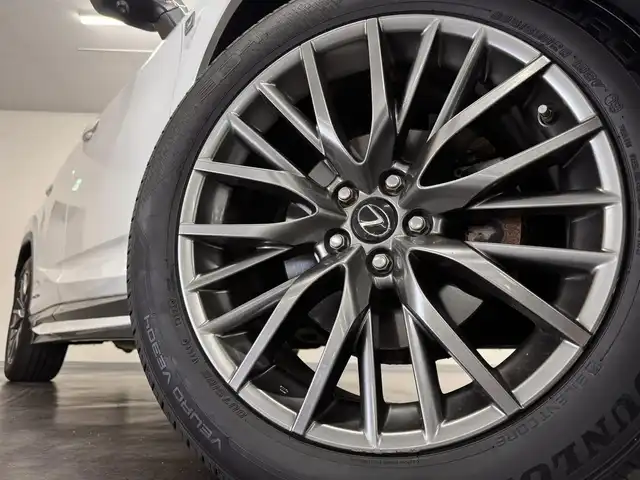 レクサス ＲＸ 450h Fスポーツ 三重県 2018(平30)年 6.1万km ホワイトノーヴァガラスフレーク ハイブリッド/FF/MTモード付フロアCVT/12.3インチナビ（AM/FM/CD/DVD/Blu-ray/SDREC/SD/USB/Bluetooth/AUX/TV）/パノラミックビューモニター/マークレビンソン プレミアムサラウンドサウンドシステム/TRDエアロ（F/S/R下）/ETC2.0/LEXUS Safety System＋/●プリクラッシュセーフティ/●レーンキーピングアシスト/●レーダークルコン（全車速追従機能付）/●アダプティブハイビームシステム/・ブラインドスポットモニター＆リヤクロストラフィックアラート・オートブレーキ/・先行車発進告知機能/など/装備/・セミアニリン本革シート（黒）/・電動ランバーサポート付10wayパワーシート（Dメモリー付/N）/・シートヒーター＆ベンチレーション（D/N）/・ステアリングヒーター/・ハンズフリーパワーバックドア/・AC100Vコンセント（100W）/・カラーヘッドアップディスプレイ/・3眼フルLEDヘッドランプ/・パドルシフト/・左右独立オートエアコン/・電動チルト&テレスコピックステアリング/・ステアリングスイッチ/・純正20inAW/・スマートキーx1/・保/取/ナビ取/など