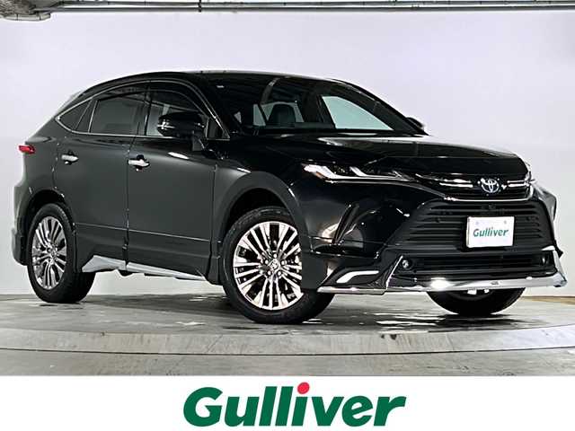トヨタ ハリアー ハイブリッド Z レザーパッケージ 広島県 2024(令6)年 1.1万km プレシャスブラックパール 後期型/禁煙車/モデリスタエアロ（F/S/R）/モデリスタシグネチャーイルミグリル/トヨタセーフティセンス/・プリクラッシュセーフティ/・レーンディパーチャーアラート/・LTA/・先行車発進告知/・RSA/・レーダークルーズコントロール/クリアランスソナー/HUD/BSM/デジタルインナーミラー/JBLプレミアムサウンド/純正12.3インチナビ/・フルセグ/Bluetooth/USB/パノラミックビューモニター/ステアリングヒーター/革巻きステアリング/ステアリングスイッチ/黒革シート/シートヒーター/ベンチレーション/パワーシート/シートメモリー/LEDヘッドライト/ETC2.0/AC100V1500W電源（トランク）/純正ドアバイザー/純正フロアマット/純正19インチアルミホイール/W+サイド+カーテンエアバック