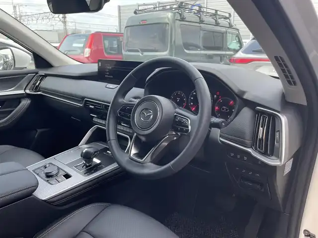 マツダ ＣＸ－６０ 25S Lパッケージ 滋賀県 2023(令5)年 1万km ロジウムホワイトプレミアムメタリック 純正12.3インチナビ/・FM/AM/・Bluetooth/・フルセグTV/・HDMI/・USB/全方位カメラ/電動パーキングブレーキ/オートホールドブレーキ/前席パワーシート/前席シートヒーター/追従クルーズコントロール/前後コーナーセンサー/ステアリングスイッチ/オートハイビーム/ステアリングヒーター/革巻きステアリング/ダウンヒルアシスト/パワーバックドア
