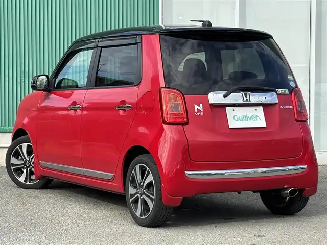 ホンダ Ｎ ＯＮＥ プレミアム ツアラー 福岡県 2014(平26)年 7.4万km ミラノレッド Gathersナビ（BT/フルセグ/DISC/AM/FM）/Bカメラ/クルーズコントロール/LED/オートライト/純正15インチAW/パドルシフト/ステアリングスイッチ/CTBA/横滑り防止装置/盗難防止装置/前方ドライブレコーダー/スマートキー/ETC/保証書