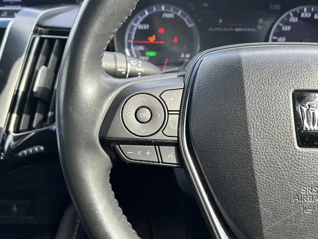 トヨタ クラウン ハイブリッド RS アドバンス 広島県 2019(令1)年 5.9万km プレシャスガレナ 純正メモリナビ/レーダークルーズコントロール/パーキングアシスト/レーンキープアシスト/ブラインドスポットモニター/LEDヘッドライト/ハイビームアシスト/フルセグTV/Bluetoothオーディオ/全方位カメラ/ETC2.0/運転席・助手席パワーシート/運転席・助手席シートヒーター/ドライブレコーダー前後/純正18インチアルミホイール/ハーフレザ―シート/自動防眩インナーミラー/雨滴感応型ワイパー/バックモニター