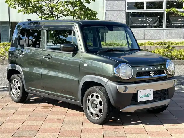 スズキ ハスラー G 福島県 2018(平30)年 5.4万km クールカーキPM 社外ナビゲーション/型番：CN-RE04D/【CD/DVD/SD/BT/TV】/バックカメラ/ETC/前席シートヒーター/レーダーブレーキサポート/アイドリングストップ/ヘッドライトレベライザー/純正フロアマット/純正ドアバイザー