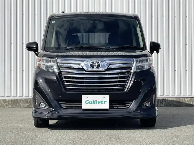 トヨタ ルーミー カスタムG－T 福岡県 2019(令1)年 4.2万km ブラックマイカメタリック アルパイン９型ナビ（Ｘ９ＮＸ２）／ウーファー（ＳＷＥ－１５００）/両側パワースライドドア　/Ｄ／Ｎ席シートヒーター　/クルーズコントロール　/ＬＤＡ／ＴＲＣ／衝突軽減ブレーキ　/ステアリングスイッチ　/電格ミラー/アイドリングストップ/クリアランスソナー/ETC/スマートキー/プッシュスタート/LEDヘッドライト