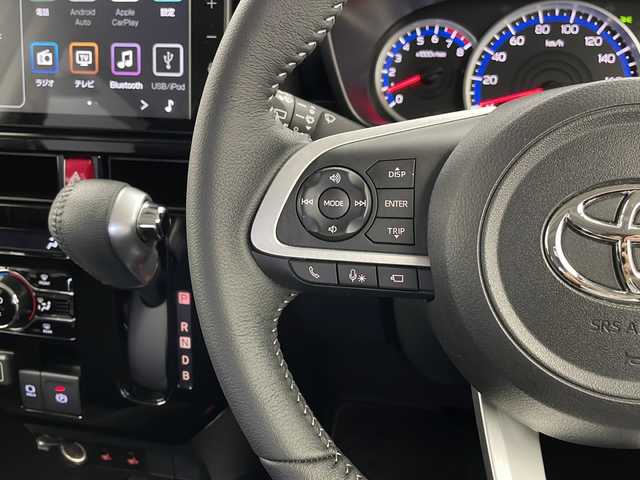 トヨタ ルーミー カスタムG－T 栃木県 2022(令4)年 2.3万km ブラックマイカメタリック メーカー専用ディスプレイオーディオ/（AppleCarPlay/AndroidAuto/AM/FM/フルセグ/BT）/レーダークルーズコントロール/プリクラッシュブレーキ/車線逸脱警報/横滑り防止/両側パワースライドドア/前席シートヒーター/ETC/マルチインフォメーションディスプレイ/バックカメラ/サイドカメラ/フロントカメラ/全周囲カメラ/純正アルミホイール/純正フロアマット/プッシュスタート/スマートキー