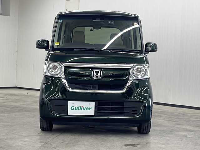 ホンダ Ｎ ＢＯＸ G L ホンダセンシング 長崎県 2020(令2)年 1.1万km ブリティッシュグリーンP 禁煙車/社外ナビ（CN-E310D）/バックカメラ/オートライト/LEDヘッドランプ/クルーズコントロール/ETC/ドライブレコーダー/衝突軽減システム/車線逸脱警告装置/ステアリングスイッチ/電格ウィンカーミラー/片側パワースライドドア/プッシュスタート/社外アルミホイールタイヤ有