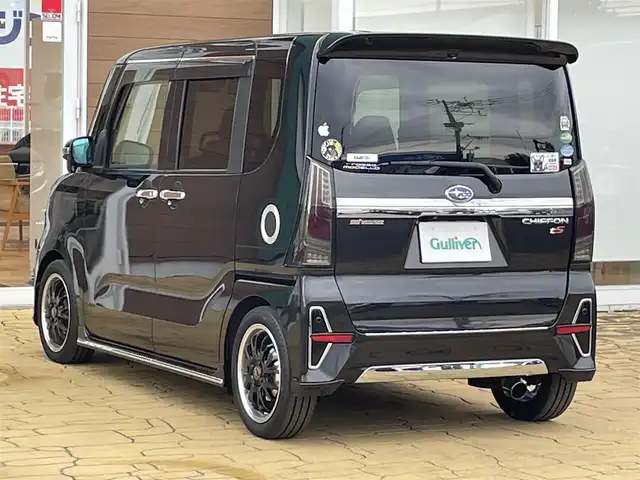 スバル シフォン カスタムRS スマートアシスト 宮崎県 2020(令2)年 5.3万km ブラックマイカメタリック ロッソモデロマフラー/9インチメモリナビ/フルセグテレビ/フリップダウンモニター/全方位カメラ/アイドリングストップ/ウィンカーミラー/クルーズコントロール/両側パワースライドドア/ETC