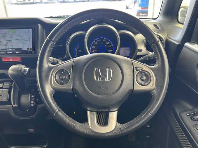 ホンダ Ｎ ＢＯＸ スラッシュ G ターボ Aパッケージ 岐阜県 2015(平27)年 8万km サーフブルー 社外ナビ/(AM/FM/CD/SD/ワンセグ)/バックカメラ/ETC/クルーズコントロール/プッシュスタート/スマートキー/スペアキー/ステアリングリモコン/革巻きステアリング/電動格納ミラー/フロアマット/サイドバイザー