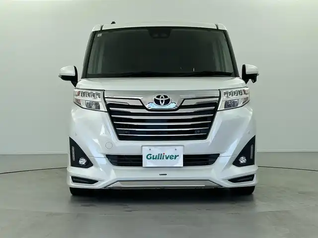 トヨタ ルーミー カスタムG－T 福井県 2018(平30)年 5万km パールホワイトⅢ モデリスタエアロ/9インチナビ/(フルセグTV/BT/CD/DVD)/バックカメラ/衝突被害軽減システム/コーナーセンサー/クルーズコントロール/両側パワースライドドア/横滑り防止装置/LEDヘッドライト/フォグランプ/オートライト/電動格納ミラー/プッシュスタート/スマートキー