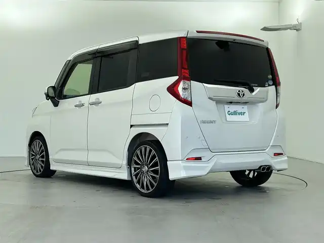 トヨタ ルーミー カスタムG－T 福井県 2018(平30)年 5万km パールホワイトⅢ モデリスタエアロ/9インチナビ/(フルセグTV/BT/CD/DVD)/バックカメラ/衝突被害軽減システム/コーナーセンサー/クルーズコントロール/両側パワースライドドア/横滑り防止装置/LEDヘッドライト/フォグランプ/オートライト/電動格納ミラー/プッシュスタート/スマートキー