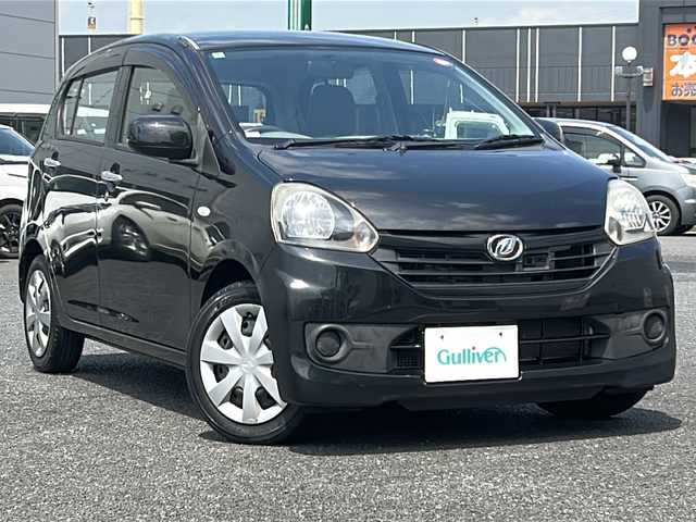 ダイハツ ミラ イース L SA 千葉県 2014(平26)年 6.1万km ブラックマイカメタリック 純正ディスプレイオーディオ/・CD/・FM/・AM/衝突軽減ブレーキ/前方ドラレコ/アイドリングストップ/社外フロアマット/ドアバイザー