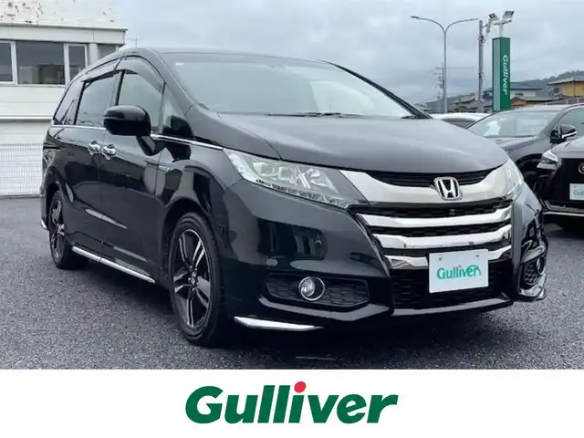 ホンダ オデッセイ ハイブリッド アブソルートセンシングEXパック 茨城県 2016(平28)年 8.8万km クリスタルブラックパール 純正ナビ　/-BT/フルセグ/AM/FM/両側パワースライドドア　/全方位カメラ　/ＥＴＣ　/HONDA SENSING/・アダプティブクルーズコントロール/・衝突軽減ブレーキ/・車線維持支援システム/・誤発進抑制機能/・先行車発進お知らせ機能/・オートハイビーム/・標識認識機能/ブラインドスポットモニター　/パーキングアシスト　/プッシュスタート　/ＬＥＤライト　/オートライト/スマートキー×2