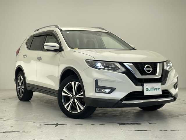 日産 エクストレイル 20X 沖縄県 2019(平31)年 7.2万km ブリリアントホワイトパール 純正9インチナビ（MM518D-L）/　CD/DVD/BD/SD/BT/フルセグTV/アラウンドビューモニター/ETC/ナビ連動ドライブレコーダー（DJ4-D）/デジタルインナーミラー/エマージェンシーブレーキ/コーナーセンサー/アイドリングストップ/パワーバックドア/合皮シート/LEDヘッドライト/オートライト/純正18インチAW/純正フロアマット/プッシュスタート/スマートキ―