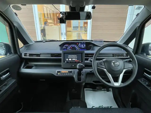 マツダ フレア ハイブリッド XS 宮崎県 2018(平30)年 4.5万km ブルーイッシュブラックパール3 メモリナビ/フルセグテレビ/バックカメラ/ETC/アイドリングストップ/ドライブレコーダー/レーンキープ/衝突軽減ブレーキ/オートライト