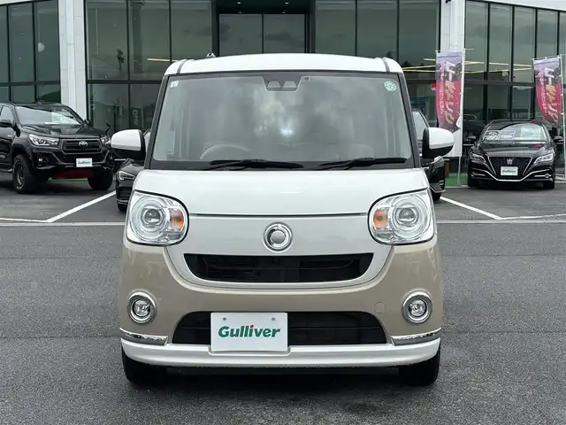 ダイハツ ムーヴ キャンバス G メイクアップ リミテッド　SAⅢ 奈良県 2022(令4)年 4.3万km パールホワイトⅢ/ナチュラルベージュマイカメタリック 2トーン 社外メモリーナビ/DVD/Bluetooth/バックカメラ/パノラミックビューモニター/両側パワースライドドア/スマートアシスト/衝突被害軽減ブレーキ/車線逸脱警報/誤発進抑制機能/先行車発進告知/オートマチックハイビーム/LEDヘッドライト/ETC/スマートキー/保証書/取説/禁煙車