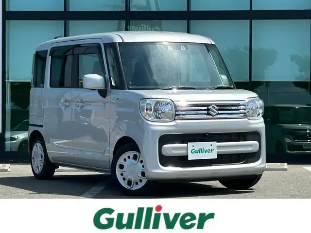 スズキ スペーシア HYBRID X 和歌山県 2022(令4)年 3.7万km シルキーシルバーメタリック 純正9インチナビ/フルセグTV/Bluetooth/CD/DVD/USB/全周囲カメラ/衝突軽減カメラ/車線逸脱防止機能/コーナーセンサー/両側パワースライドドア/後席サーキュレーター/後席サンシェード/運転席シートヒーター/ステアリングスイッチ/アイドリングストップ/オートライト/ヘッドライトレベライザー/ドアバイザー/フルオートエアコン/電動格納ミラー/プッシュスタート/スマートキー