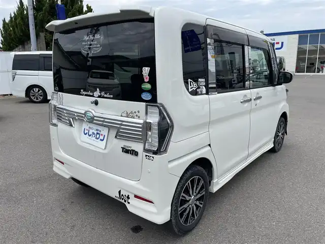 ダイハツ タント カスタム X トップED SA Ⅲ 和歌山県 2018(平30)年 7.6万km パールホワイトⅢ (株)IDOMが運営する【じしゃロン和歌山店】の自社ローン専用車両になります。こちらは現金またはオートローンご利用時の価格です。自社ローンご希望の方は別途その旨お申付け下さい/禁煙車/Bluetooth/全方位カメラ/ETC/前方ドライブレコーダー/運転席シートヒーター/ハーフレザーシート/両側パワースライドドア/衝突被害軽減ブレーキ/レーンキープアシスト/LEDヘッドライト/オートライト/オートマチックハイビーム/アイドリングストップ/プッシュスタート/純正14インチアルミホイール/スマートキー