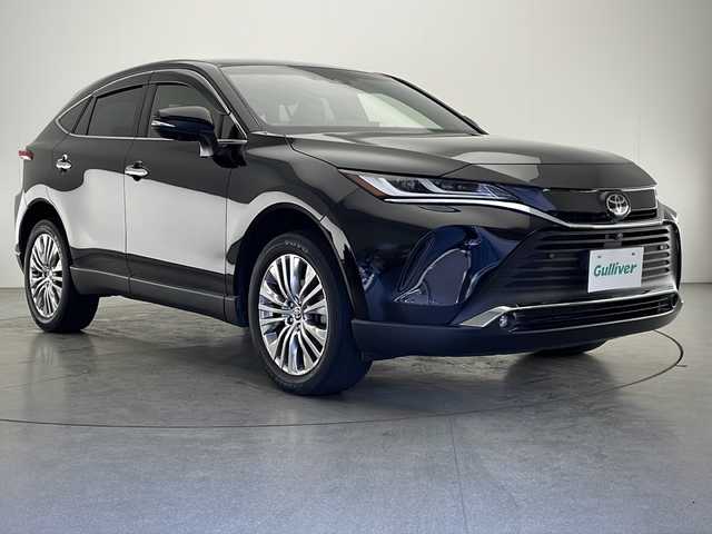 トヨタ ハリアー Z レザーパッケージ 宮崎県 2020(令2)年 4.9万km ブラック 禁煙車/トヨタセーフティセンス/純正12.3型ディスプレイオーディオナビTV/（T-CONNECT/Bluetooth/FMAM/HDMI/フルセグTV)/純正JBLプレミアムサウンドシステム/純正ビルトイン2.0ETC/純正ドライブレコーダー/純正LEDオートライト/純正LEDフォグ/純正19インチアルミ/アダプティブクルーズコントロール/パノラミックビューモニター/プリクラッシュセーフティ/オートマチックハイビーム/レーンディパーチャーアラート/ブラインドスポットモニター/ヘッドアップディスプレイ/クリアランスソナー/デジタルインナーミラー/黒本革シート/パワーバックドア/前席パワーシート/エアシート/パワーチルトステアリング/電子パーキング/オートホールド/デュアルオートエアコン/スマートキー/プッシュエンジンスタート/スペアキー/新車時保証書/取扱い説明書