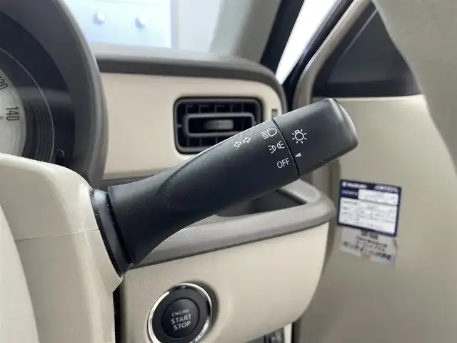 スズキ ラパン G 滋賀県 2016(平28)年 4.9万km フォーンベージュM 純正7インチナビ/【Bluetooth/CD/DVD/フルセグTV/USB】/衝突軽減ブレーキ/MTモード付AT/プッシュスタート/スマートキー/ABS/横滑り防止装置