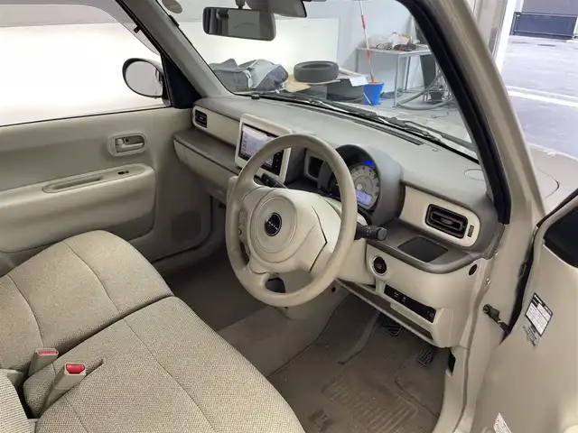 スズキ ラパン G 滋賀県 2016(平28)年 4.9万km フォーンベージュM 純正7インチナビ/【Bluetooth/CD/DVD/フルセグTV/USB】/衝突軽減ブレーキ/MTモード付AT/プッシュスタート/スマートキー/ABS/横滑り防止装置