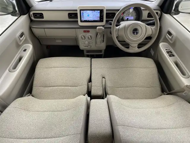 スズキ ラパン G 滋賀県 2016(平28)年 4.9万km フォーンベージュM 純正7インチナビ/【Bluetooth/CD/DVD/フルセグTV/USB】/衝突軽減ブレーキ/MTモード付AT/プッシュスタート/スマートキー/ABS/横滑り防止装置