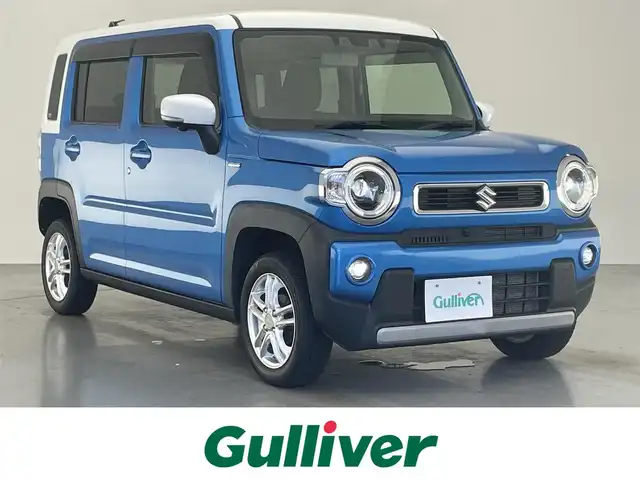 スズキ ハスラー HYBRID X 愛知県 2020(令2)年 6.9万km ブリスクブルーメタリック/ホワイト2トーンルーフ 純正９型ナビ　フルセグＴＶ　全方位カメラ　デュアルカメラブレーキサポート　Ｂｌｕｅｔｏｏｔｈ　ＤＶＤ再生　シートヒーター　ＵＳＢ入力端子　Ｌｉｎｚアルミホイール　フォグランプ　ＬＥＤヘッドライト　禁煙/純正フロアマット　スタッドレスタイヤ