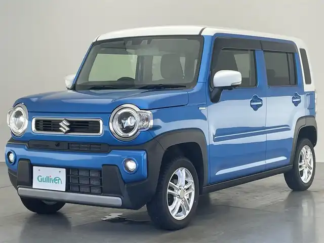 スズキ ハスラー HYBRID X 愛知県 2020(令2)年 6.9万km ブリスクブルーメタリック/ホワイト2トーンルーフ 純正９型ナビ　フルセグＴＶ　全方位カメラ　デュアルカメラブレーキサポート　Ｂｌｕｅｔｏｏｔｈ　ＤＶＤ再生　シートヒーター　ＵＳＢ入力端子　Ｌｉｎｚアルミホイール　フォグランプ　ＬＥＤヘッドライト　禁煙/純正フロアマット　スタッドレスタイヤ
