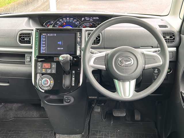 ダイハツ タント カスタム X スマートセレ SA 茨城県 2014(平26)年 4.9万km ナイトシャドーパープルクリスタルM 純正8型SDナビ/フルセグTV/CD/DVD/Bluetooth/フリップダウンモニター/バックカメラ/ETC/左パワースライドドア/LEDヘッドライト/純正14インチアルミホイール/純正フロアマット/衝突軽減システム/スマートキー
