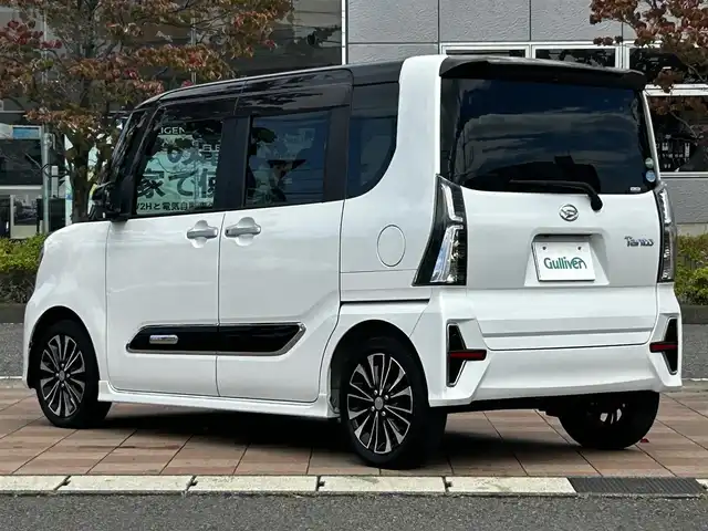 ダイハツ タント カスタム RS 福島県 2019(令1)年 3万km ブラックマイカメタリック/シャイニングホワイトパール 純正ナビゲーション/【CD/DVD/SD/BT/TV】/パノラマモニター/ドライブレコーダー/ビルトインETC/両側電動スライドドア/前席シートヒーター/アダプティブクルーズコントロール/衝突警報機能/衝突回避支援ブレーキ機能/車線逸脱警報/車線逸脱抑制制御機能/ステアリングリモコン/アイドリングストップ/格納式リアドアサンシェード/シートバックテーブル/LEDオートライト/LEDフォグランプ/純正フロアマット/純正ドアバイザー