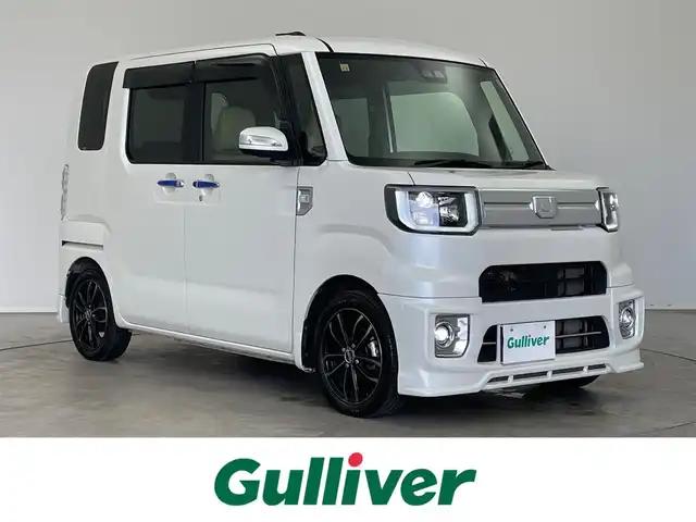 ダイハツ ウェイク G ターボ リミテッド SAⅢ 埼玉県 2018(平30)年 3.4万km パールホワイトⅢ スマートアシスト３　社外ナビ　パノラマモニター　シートヒーター　ＥＴＣ　ステアリングスイッチ　両側パワースライドドア　社外アルミホイール　スマートキー　オートハイビーム　ＬＥＤライト　地デジフルセグ