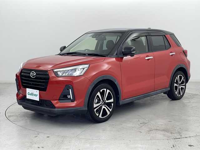 ダイハツ ロッキー プレミアム 宮城県 2019(令1)年 4.7万km ブラックマイカメタリック/コンパーノレッド 禁煙車/スマートアシスト/パノラマモニター/ハーフレザーシート/・衝突軽減ブレーキ/・レーンキープアシスト/・アダプティブクルーズコントロール/・オートハイビーム/・ブラインドスポットモニター/・リヤ・クロス・トラフィック・アラート/・コーナーセンサー（前後）/純正SDナビ/・CD・DVD・SD・BT/フルセグTV/前席シートヒーター/純正ドライブレコーダー（フロント）/LEDヘッドライト/LEDフォグライト/アイドリングストップ/横滑り防止装置/プッシュスタート/スマートキー/純正17インチアルミホイール