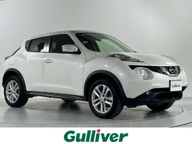 日産 ジューク 15RX V アーバンセレ パーソナライゼーション 佐賀県 2017(平29)年 3.7万km ブリリアントホワイトパール 純正7型ナビ/（ＡＭ/ＦＭ/CD/DVD/Bluetooth/フルセグTV）/バックカメラ/オートエアコン/衝突被害軽減システム/盗難防止装置/横滑り防止装置/オートライト/スマートキー/スペアキー/プッシュスタート/純正フロアマット/純正17インチアルミホイール