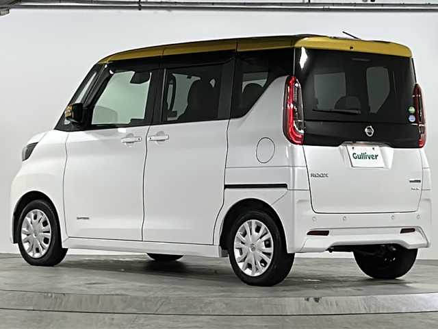 日産 ルークス X 広島県 2021(令3)年 4.3万km セレニティゴールドPM/シルキーホワイト 禁煙車/快適パックＡ/エマージェンシーブレーキ/車線逸脱警報/ハイビームアシスト/コーナーセンサー/純正ナビ（ＭＭ３１８Ｄ－Ｗ）/・フルセグ/ＣＤ/ＤＶＤ/Ｂｌｕｅｔｏｏｔｈ/ＳＤ/ＲＥＣ/アラウンドビューモニター/ハンズフリーパワースライドドア/オートライト/電動格納ミラー/純正ドアバイザー/リアサーキュレーター/W+サイドエアバック+カーテンエアバック