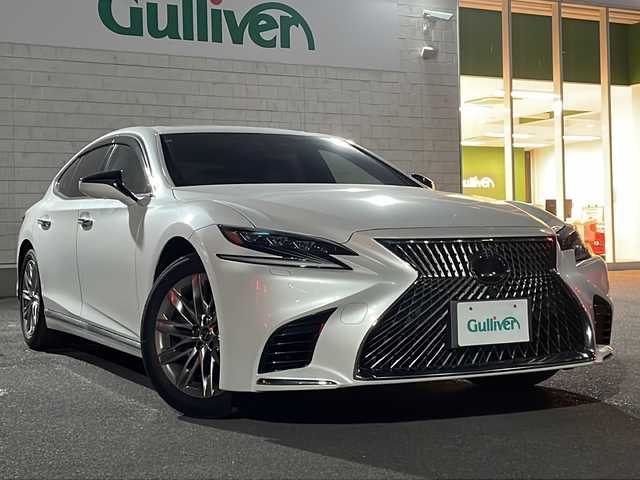 レクサス ＬＳ 500 Iパッケージ 香川県 2018(平30)年 6.4万km ソニッククォーツ 12.3インチワイドディスプレイ（フルセグTV/CD/DVD/BT)/デジタルインナーミラー/ヘッドアップディスプレイ/ブラインドスポットモニター/マークレビンソン/全方位カメラ/電動リアゲート/ドライブレコーダー/シートヒーター/コーナーセンサー/ビルトインETC2.0