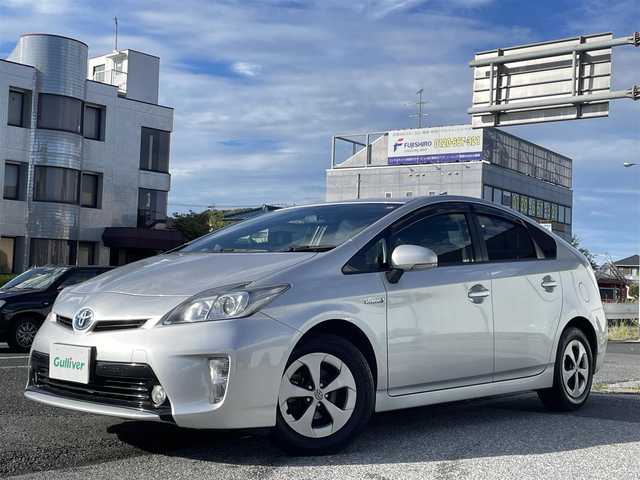 トヨタ プリウス G 千葉県 2012(平24)年 7.7万km シルバーM 外部検査済み/純正SDナビ（NSZT-W62G）/〇フルセグTV（走行中視聴可能）/〇CD/DVD/BTオーディオ/ラジオ/クルーズコントロール/バックカメラ/ハーフレザーシート/パワーシート/ビルトインETC/ステアリングスイッチ/オートライト/カーテンエアバッグ/HIDヘッドライト/保証書/取説/スマートキー×2