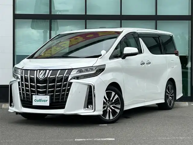 トヨタ アルファード S Cパッケージ 和歌山県 2018(平30)年 5.9万km ホワイトパールクリスタルシャイン 純正ナビ/フルセグTV/（AM/FM/CD/DVD/Bluetooth）/バックカメラ/フリップダウンモニター/プリクラッシュセーフティ/クリアランスソナー/レーダークルコン/両側パワスラ/パワーシート/ポジションメモリー/エアーベンチレーション/ステアリングヒーター/電動パーキング/オートホールド/デジタルインナーミラー/ドラレコ/ビルトインETC/サンルーフ/LEDヘッドライト/LEDフォグ/オートライト/オートマチックハイビーム
