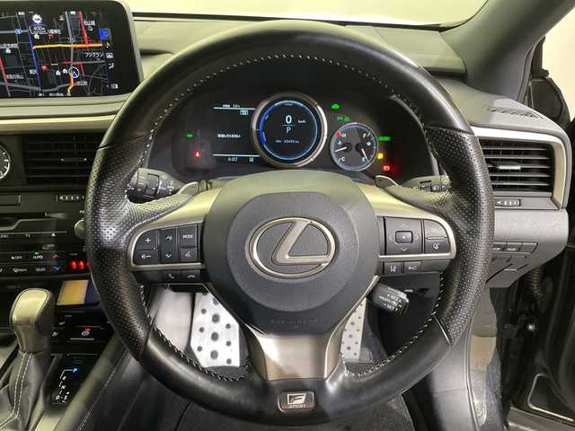 レクサス ＲＸ 450h Fスポーツ 愛媛県 2020(令2)年 4.4万km グラファイトブラックガラスフレーク パノラミックビューモニター/置くだけ充電/ムーンルーフ/セカンドシートパワーシート（電動リクライニング&電動格納機能付）/前後ドライブレコーダー//Lexus Safety System＋/レーダークルーズコントロール/レーントレーシングアシスト/純正12.3インチナビ/フルセグTV　Bluetooth /シートヒーター/2列目シートヒーター/全席パワーシート/パワーバックドア/3眼LEDヘッドライト/純正20インチアルミホイール/ビルトインETC2.0