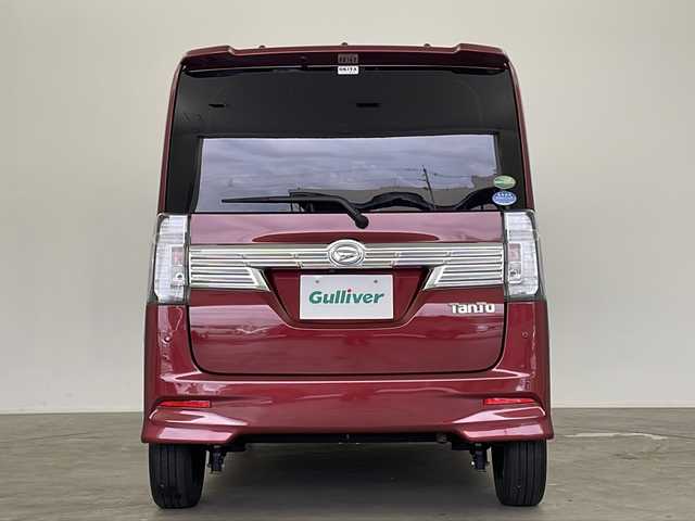 ダイハツ タント カスタムX トップED LTD SAⅢ 鹿児島県 2018(平30)年 4.3万km ファイアークォーツレッドM 純正8インチナビ/（CD/BT/HDMI/フルセグTV）/両側パワースライドドア/全方位モニター/フリップダウンモニター/オートライト/オートマチックハイビーム/ハーフレザーシート/シートヒーター/コーナーセンサ―/スマートキー/プッシュスタート/ドライブレコーダー/純正アルミホイール/純正フロアマット/純正ドアバイザー