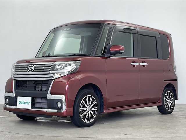 ダイハツ タント カスタムX トップED LTD SAⅢ 鹿児島県 2018(平30)年 4.3万km ファイアークォーツレッドM 純正8インチナビ/（CD/BT/HDMI/フルセグTV）/両側パワースライドドア/全方位モニター/フリップダウンモニター/オートライト/オートマチックハイビーム/ハーフレザーシート/シートヒーター/コーナーセンサ―/スマートキー/プッシュスタート/ドライブレコーダー/純正アルミホイール/純正フロアマット/純正ドアバイザー