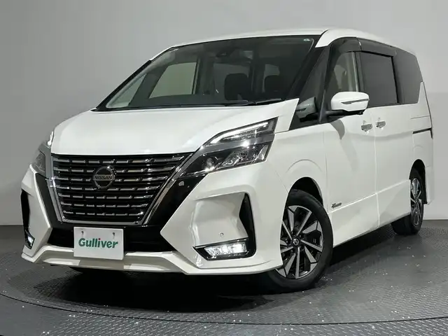 日産 セレナ ハイウェイスター V 愛媛県 2021(令3)年 3.7万km ブリリアントホワイトパール ・プロパイロット/・純正10インチナビゲーション/・フルセグテレビ/Bluetooth/DVD/・フリップダウンモニター/・アラウンドビューモニター/・インテリジェントルームミラー/・ETC/・ドライブレコーダー/・両側パワースライドドア/・LEDヘッドライト/・クルーズコントロール/・スマートキー