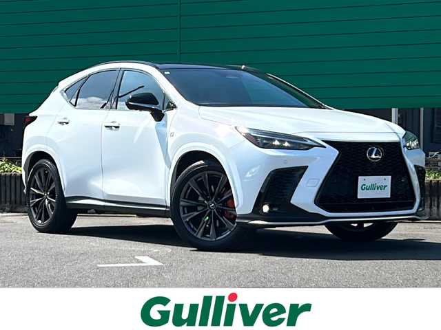 レクサス ＮＸ 350h Fスポーツ 茨城県 2022(令4)年 2.7万km ホワイトノーヴァガラスフレーク 純正ナビ/プレミアムサウンド/デジタルインナーミラー/パノラミックビューモニター/運転支援/パノラマルーフ/悪路走行支援/全方位カメラ/サンルーフ/パワーシート/レザーシート/クルーズコントロール/LEDオートライト/シートヒーター/エアシート/純正20インチアルミホイール/純正フロアマット/ルーフレール/ABS/横滑り防止装置/コーナーセンサー/レーンキープアシスト/盗難防止装置/オートライト/オートマチックハイビーム/スマートキー/ETC