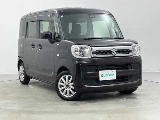 スズキ スペーシア HYBRID X 新潟県 2018(平30)年 7.6万km アーバンブラウンパールメタリック 社外ナビ/　・CD/　・DVD/　・Bluetooth/　・フルセグTV/両側パワースライドドア/デュアルセンサーブレーキサポート/４WD/社外14インチアルミホイール/シートヒーター