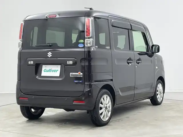 スズキ スペーシア HYBRID X 新潟県 2018(平30)年 7.6万km アーバンブラウンパールメタリック 社外ナビ/　・CD/　・DVD/　・Bluetooth/　・フルセグTV/両側パワースライドドア/デュアルセンサーブレーキサポート/４WD/社外14インチアルミホイール/シートヒーター