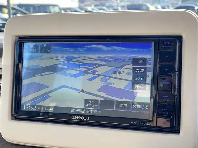 スズキ ラパン X 島根県 2022(令4)年 5.6万km フォーンベージュM 社外7インチメモリナビゲーション(KXM-E506W2)/スズキセーフティサポート/社外前方ドライブレコーダー/D/N席シートヒーター/AUTOライト/LEDヘッドライト/コーナーセンサー/ステアリングリモコン/アイドリングストップ/純正14インチアルミホイール